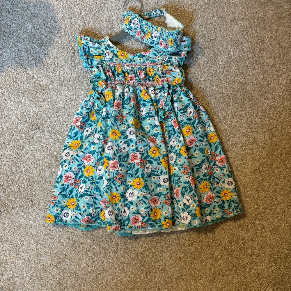 Floral Kids Dress with Headband